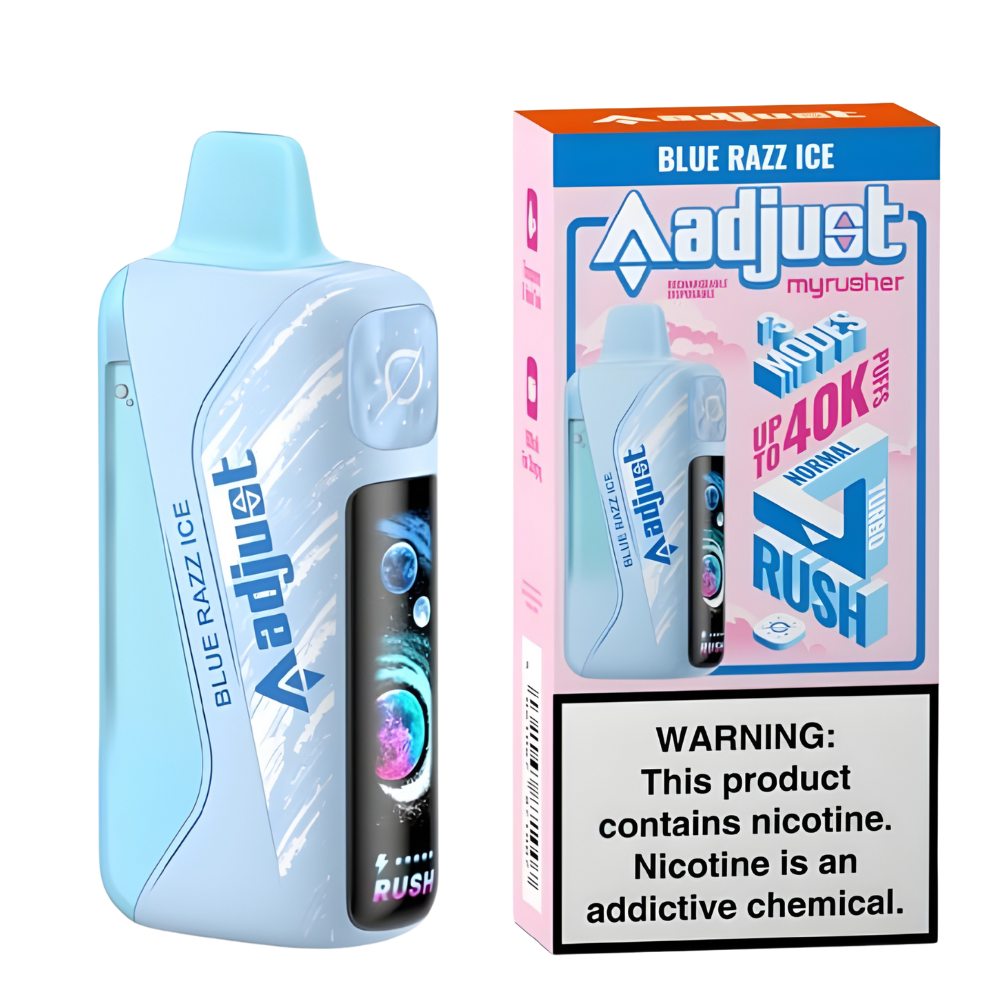 Adjust MyRusher Blue Razz Ice 40K Puffs Adjust MyRusher Blue Razz Ice 40K Puffs