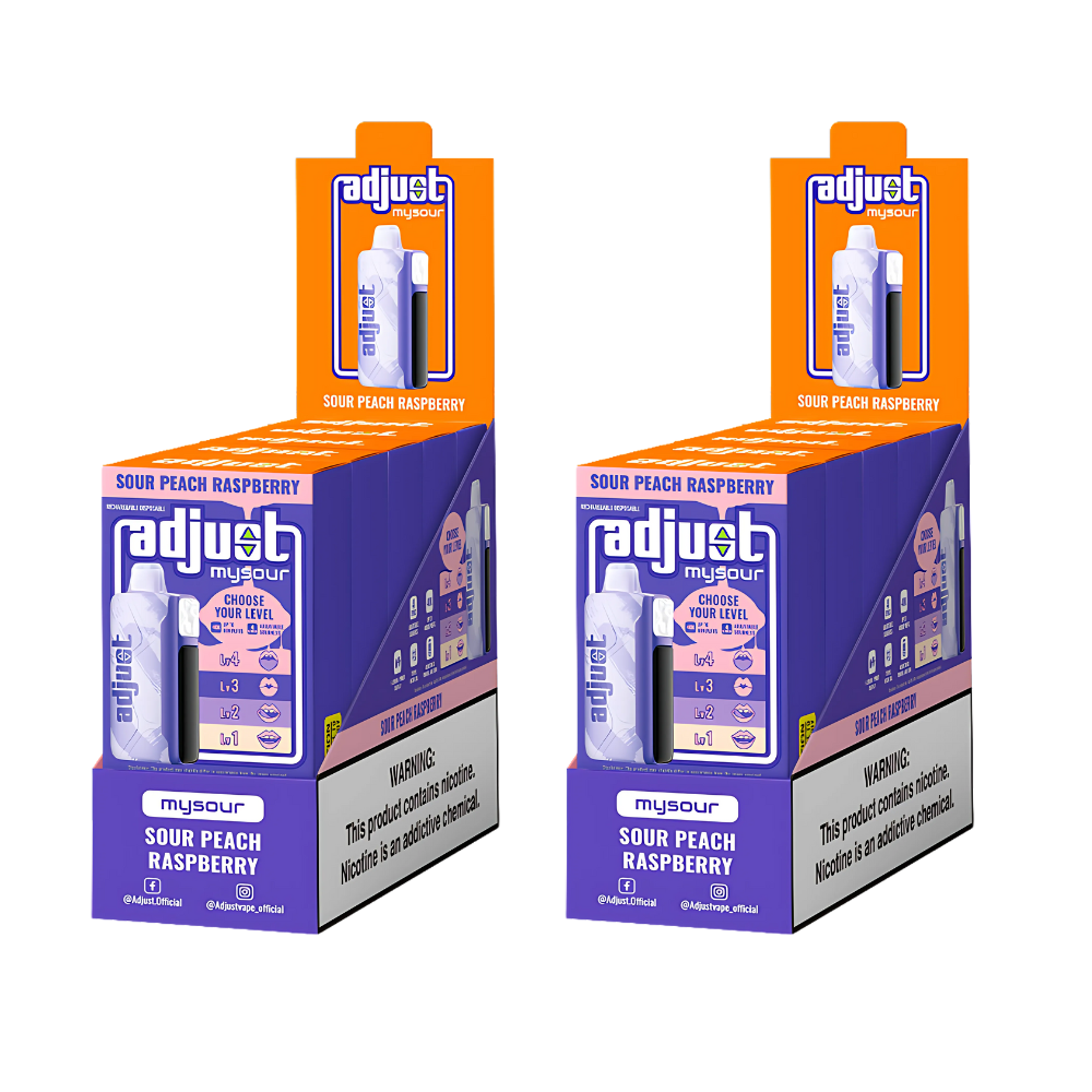 Sour Peach Raspberry Adjust MySour 40K Puffs