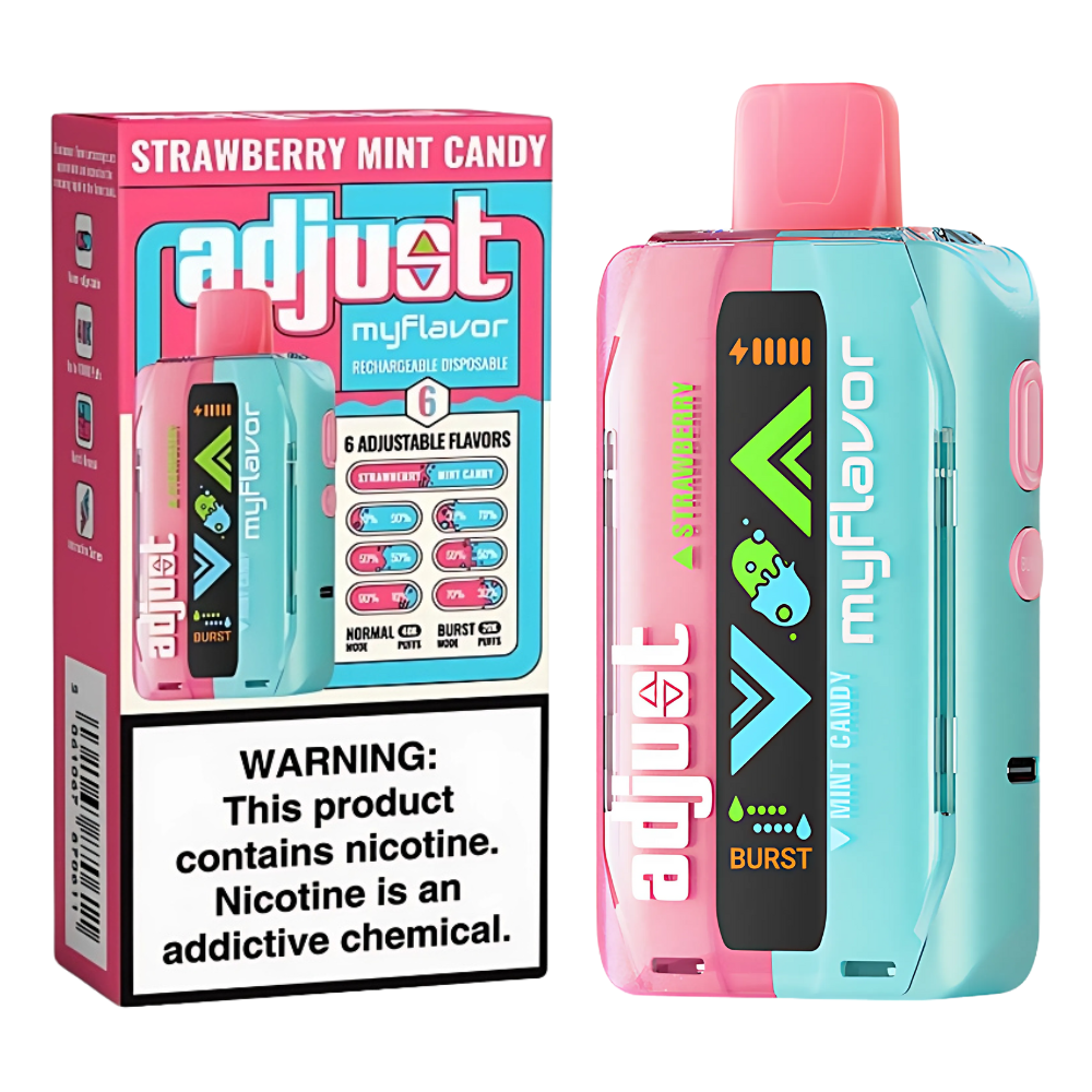 Strawberry Mint Candy Vape: Adjust MyFlavor 40K Puffs Strawberry Mint Candy Vape: Adjust MyFlavor 40K Puffs