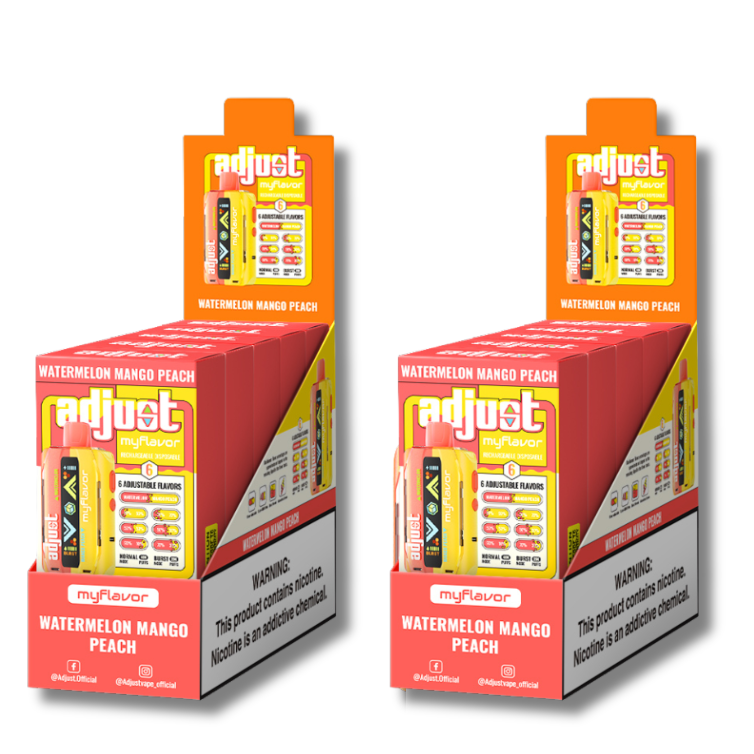 Adjust MyFlavor 40000 Watermelon Mango Peach | 20 After 4 Four Convenience & Smoke Shop Adjust MyFlavor 40000 Watermelon Mango Peach | 20 After 4 Four Convenience & Smoke Shop