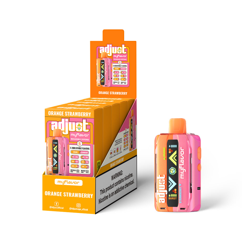 Orange Strawberry Adjust MyFlavor: 40K Puffs of Flavor Orange Strawberry Adjust MyFlavor: 40K Puffs of Flavor