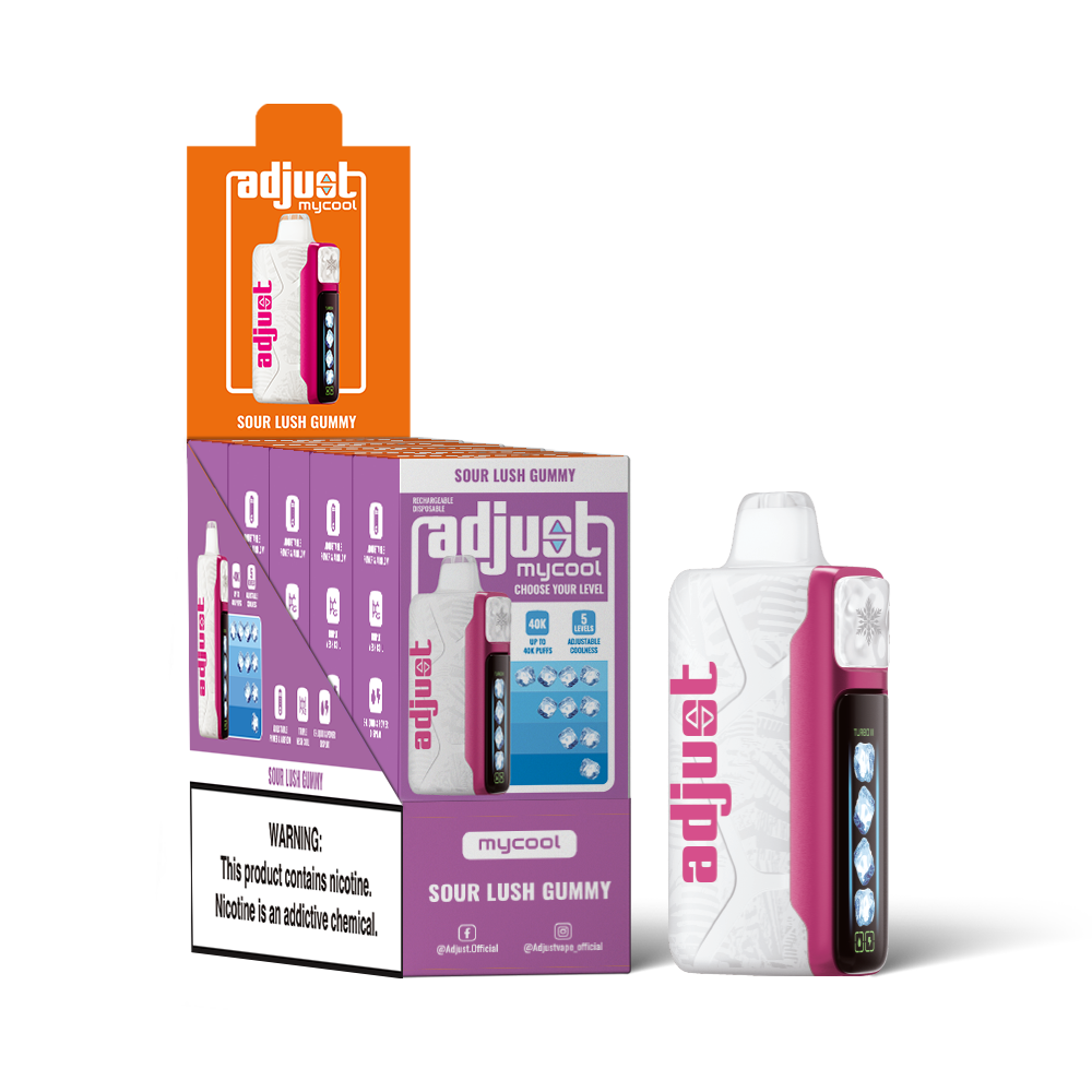 Discover Sour Lush Gummy Adjust MyCool: 40K Puffs of Flavor! Discover Sour Lush Gummy Adjust MyCool: 40K Puffs of Flavor!