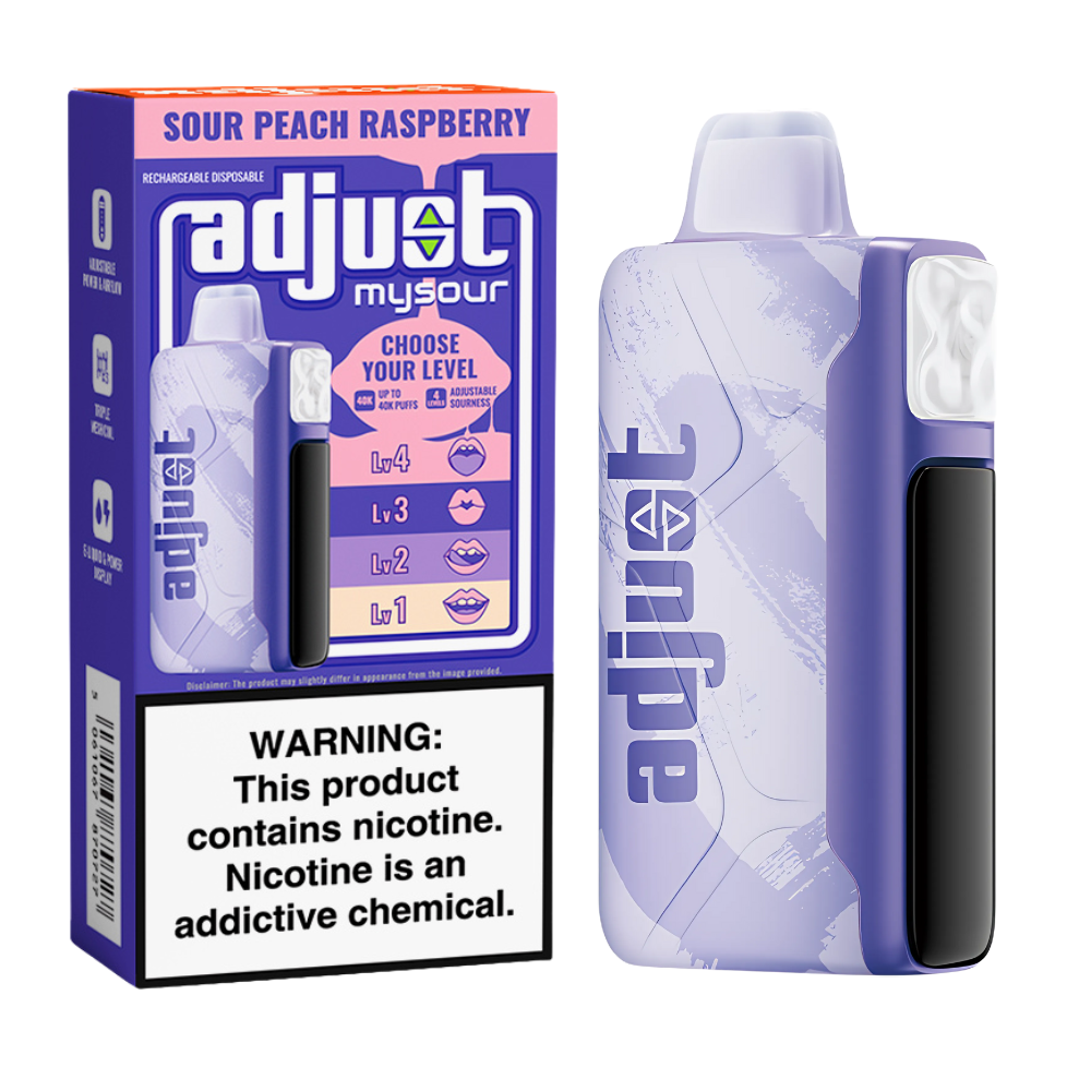 Sour Peach Raspberry Adjust MySour 40K Puffs
