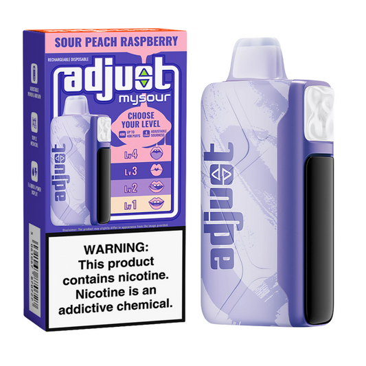 Sour Peach Raspberry Adjust MySour 40K Puffs