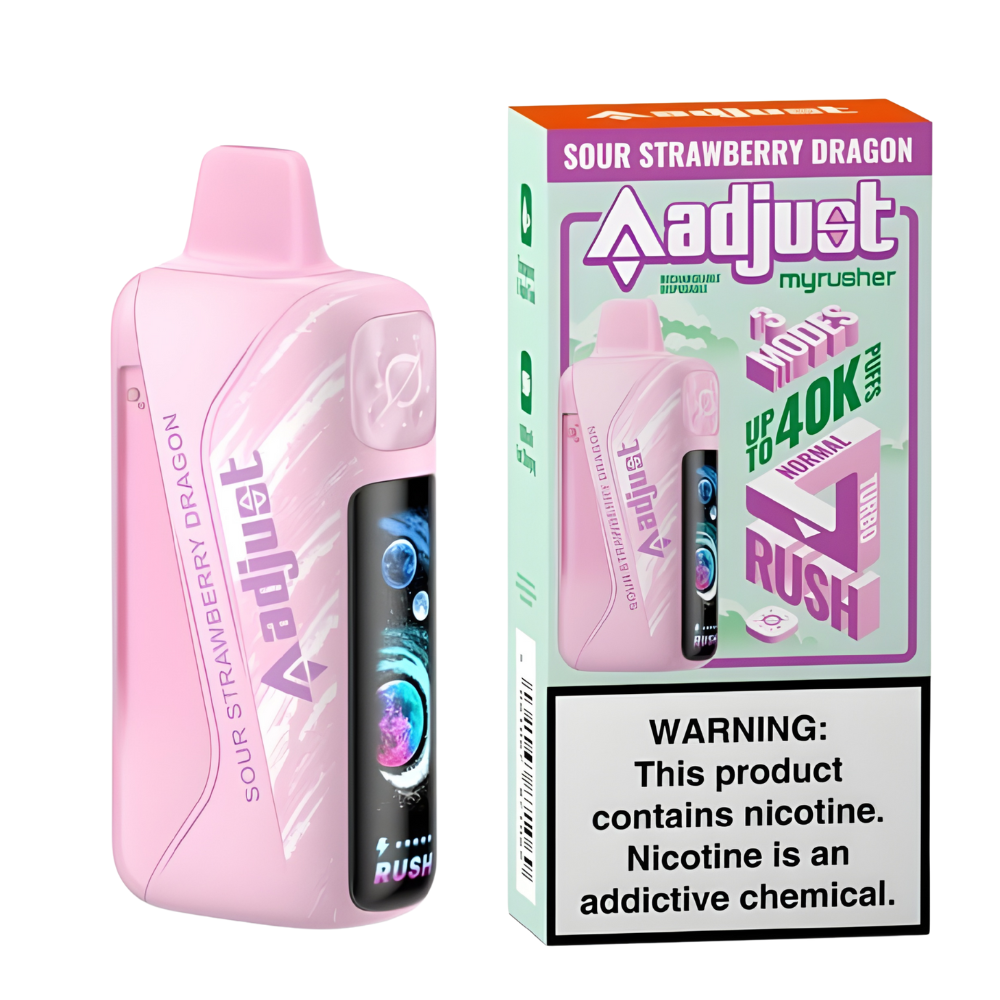 Sour Strawberry Dragon Adjust MyRusher 40K Puffs