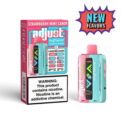 Strawberry Mint Candy Vape: Adjust MyFlavor 40K Puffs Strawberry Mint Candy Vape: Adjust MyFlavor 40K Puffs