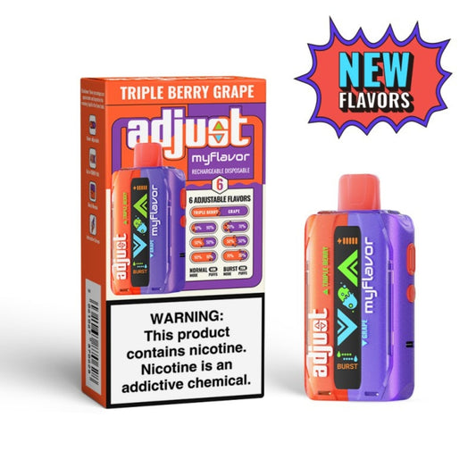 Adjust MyFlavor 40K Disposables: Custom Dual Flavor Vapes Adjust MyFlavor 40K Disposables: Custom Dual Flavor Vapes