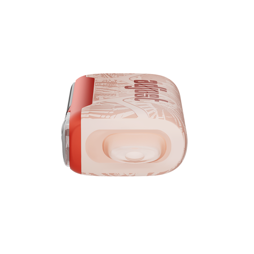 Adjust MySweet Disposable Vape Device in Red and White - Featuring a sleek rechargeable design with adjustable sweetness levels displayed on an interactive screen, offering a modern vaping experience.
